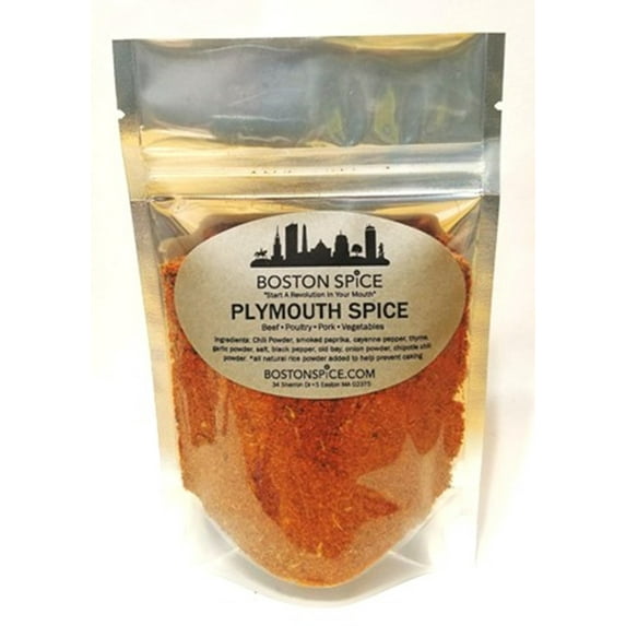 Boston Spice Plymouth Spice Barbecue BBQ Grilling Grill Smoker Dry Seasoning Rub For Turkey Chicken Poultry Wings Legs Ham Pork Ribs Vegetables Seafood Meat Beef Steak 1/2 Cup Spice wt. 2.6oz/74g