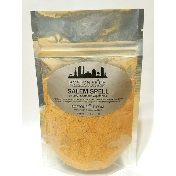 Boston Spice Salem Spell Homemade Blackening Seasoning Blend Beef Poultry Fish Turkey Steak Thighs Breasts Wings Grilling Barbecue Smoker Baked Dry Rub Vegetables Seafood Shrimp 1 Cup wt. 5.3oz/152g