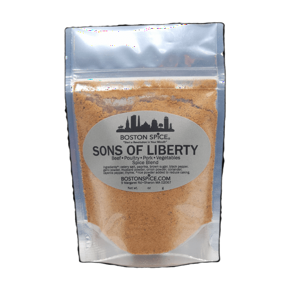 Boston Spice Sons Of Liberty Handmade Gourmet Seasoning Blend Beef Steak Pork Ribs Poultry Chicken Vegetables Grilling Smoker Barbecue BBQ Oven Smoked 1/4 Cup Spice wt. 1.2oz/36g