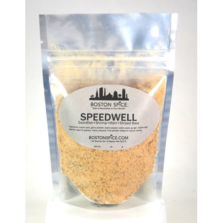 Boston Spice Speedwell Handmade Seafood Seasoning Dry Rub Blend Fish Shrimp Swordfish Scallops Mahi Salmon Trout Cod Haddock Shellfish Mayflower Pilgrims Grilled Grill Approx 1 Cup wt. 5.6oz/161g