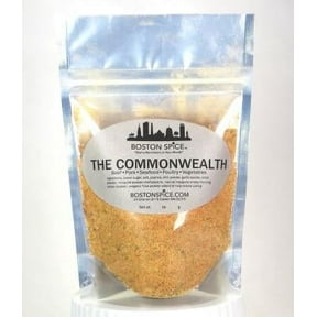 Boston Spice The Commonwealth Handmade Gourmet Mesquite Smoked Seasoning Blend Ribs Pork Steak Beef Hamburgers Seafood Poultry Chicken Shrimp Fish Scallops Wings BBQ Grilled 1/4 Cup wt. 1.5oz/44g
