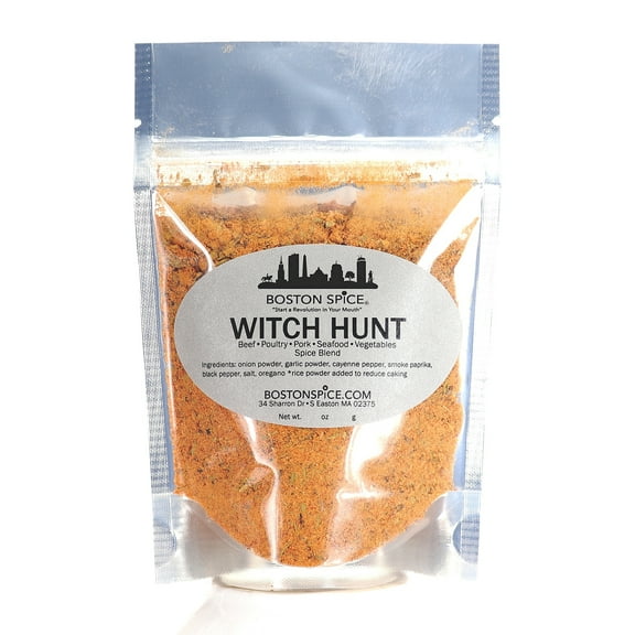 Boston Spice Witch Hunt Handmade Seasoning Blend Beef Steak Pork Poultry Chicken Ribs Seafood Fish Vegetables Wings Grilling Barbecue Smoker Dry Rub Meat Turkey Blackening 1/4 Cup wt. 1.3oz/39g