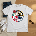 thumbnail image 1 of Boston Sports Teams Fan Mashup Sticker Style Graphic Art Unisex T-Shirt, up to Size 5XL, 1 of 2