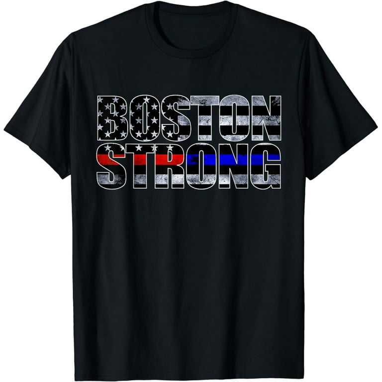 Boston Strong First Responders Flag T-Shirt Boston Strong First Responders Flag T-Shirt