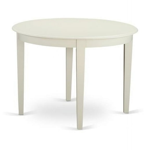 Boston Table 42 in. Round with 4 Tapered Legs, White Finish