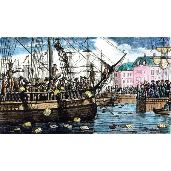 Boston Tea Party, 1773. /Nthe Boston Tea Party, 16 December 1773. Wood Engraving, C1850. Poster Print by (24 x 36)