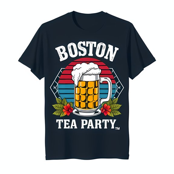 Boston Tea Party Blue T-Shirt with Mug Design