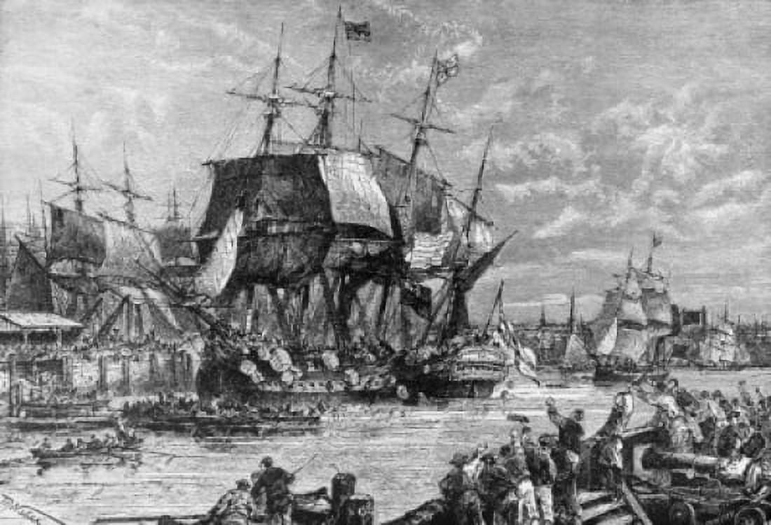 Boston Tea Party-December 16 1773 Canvas Art - (18 x 24)