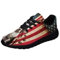 thumbnail image 1 of Boston Terrier American flag Shoes Sneakers for Women Men Black Size 3.5, 1 of 7
