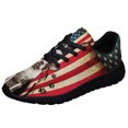 thumbnail image 1 of Boston Terrier American flag Shoes Sneakers for Women Men Black Size 8.5, 1 of 7