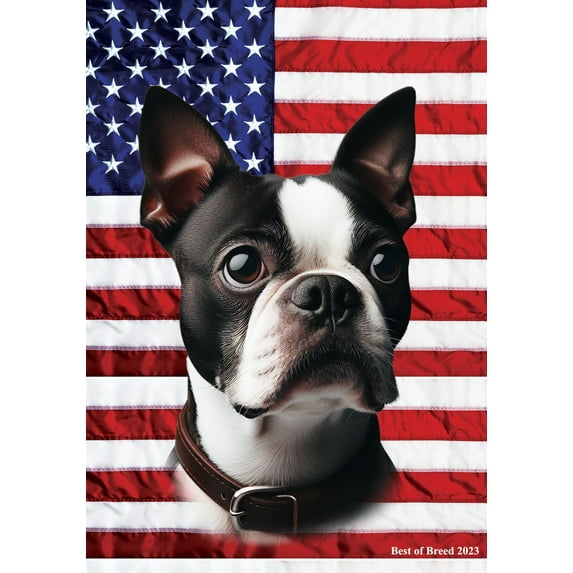 Boston Terrier - Best of Breed Patriotic Patriotic III Garden Flag