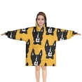 thumbnail image 1 of Boston Terrier Blanket Hoodies for Kids 6-13YR Oversize Wearable Blanket Hoodies for Boys Girls Teens, 1 of 7