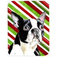 thumbnail image 1 of Boston Terrier Candy Cane Holiday Christmas Glass Cutting Board- Large, 1 of 1