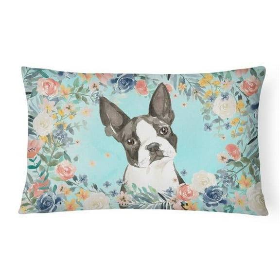 Boston Terrier Canvas Fabric Decorative Pillow