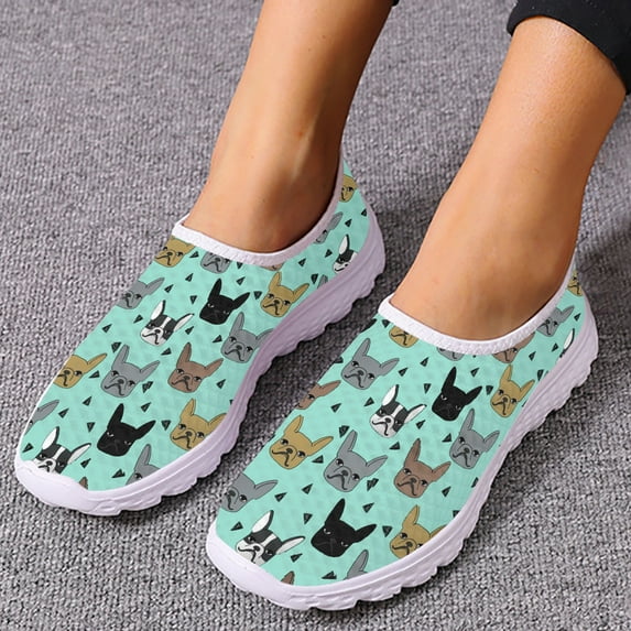 Boston Terrier Design Lightweight Outdoor Mesh Shoes Comfortable And Breathable Summer Shoes Leisure Shoes Zapatos