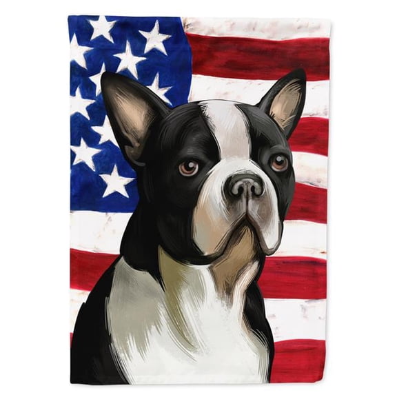 Boston Terrier Dog American Flag Flag Garden Size CK6451GF