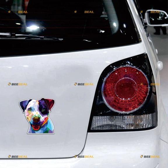 Boston Terrier Dog Car Magnet Colorful Pop Art Magnetic Sticker Decal - 2 Pack Glossy 4" - for Truck Door Fridge Reusable Waterproof