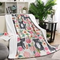 thumbnail image 1 of Boston Terrier Dog with Flower Blanket,Comfortable Soft Lamb Wool Throw Blanket,All Season,Warm Lightweight Blankets for Sofa Bed Couch Living Room Chair,40"x50", 1 of 4