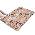 thumbnail image 1 of Boston Terrier Dog and Flower Florals Flannel Non Slip Door Rugs,Washable Door Mats Indoor,Decorative Door Mats,Dirt-Resistant and Absorbent Doormat for Entrance,Bedroom,Kitchen,Bathroom,31.5"x17", 1 of 4