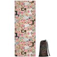 thumbnail image 1 of Boston Terrier Dog and Flower Florals Hot Yoga Mat Towel Non Slip for Hot Yoga - Quick-Drying Yoga Mat Cover with 4 Corner Pockets with Travel Bag - Hot Yoga Towel Non Slip 74"x26", 1 of 6
