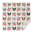 thumbnail image 1 of Boston Terrier Dog and Flower Florals Square Tablecloth,Waterproof Square Table Cover,Wipeable Spillproof Washable Table Cover for Home Kitchen Party Decor 42"X42"(107x107cm), 1 of 6
