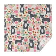 thumbnail image 1 of Boston Terrier Dog with Flower Square Tablecloth,Waterproof Square Table Cover,Wipeable Spillproof Washable Table Cover for Home Kitchen Party Decor 52"x52"(132x132cm), 1 of 6