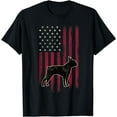 thumbnail image 1 of Boston Terrier Dog Lovers American Flag 4th Of July T-Shirt, 1 of 4