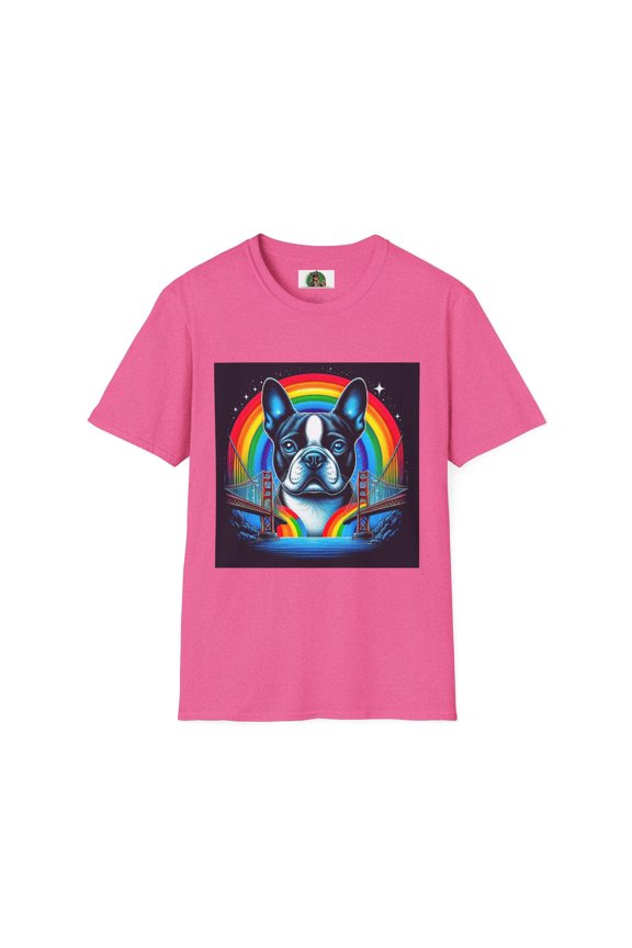 Boston Terrier Dog Overlooking Rainbow Bridge