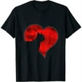 thumbnail image 1 of Boston Terrier Dog Red Heart Love Womens T-Shirt Black Small, 1 of 5