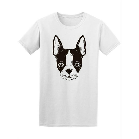 Boston Terrier Dog Sketch T-Shirt Men -Image by Shutterstock, Male Medium