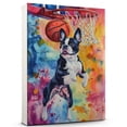 thumbnail image 1 of Boston Terrier Dog Stretched Canvas Size 8x12 – Basketball Canvas Print of Funny Boston Terrier Dog Wall Art, Basketball Sports Wall Decor, Home Decor, Dog Lover, 1 of 5