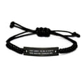 thumbnail image 1 of Boston Terrier Dog for Pet Lovers, I Just Want to Be a, Fancy Boston Terrier Dog Black Rope Bracelet, Engraved Bracelet from Friends, 1 of 1