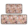 thumbnail image 1 of Boston Terrier Dogs with Pioneer Flower Kitchen Rugs Sets Of 2,Anti Fatigue Kitchen Mat Rugs Non Slip Washable,Decorative Kitchen Floor Mats for Kitchen,Sink,Laundry,17"X30"+17"X47", 1 of 7