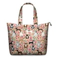 thumbnail image 1 of Boston Terrier Dogs with Pioneer Flower Travel Tote Bags for Women Carry On,Large Weekender Bags for Women Travel,Multi Functional Duffle Bag for Work,Shopping,Sports, 1 of 5