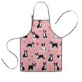 thumbnail image 1 of Boston Terrier Dogs and Flowers Kids Aprons for Girls and Boys,Adjustable Neck Strap Toddler Aprons for Kids Cooking Baking, 1 of 7