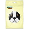 thumbnail image 1 of Boston Terrier Face Pet Dog Pinback Button Pin Badge, 1 of 2