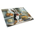 thumbnail image 1 of Boston Terrier Fall Kitchen Pumpkins Glass Cutting Board Large 12 in x 15 in, 1 of 5