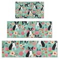 thumbnail image 1 of Boston Terrier Floral Flowers Kitchen Rugs Sets Of 3,Kitchen Runner Rugs Non Skid Washable,Decorative Kitchen Floor Mats for Kitchen,Sink,Laundry,17"x30"+ 17"x47" + 17"x59", 1 of 6