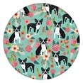thumbnail image 1 of Boston Terrier Floral Flowers Round Fitted Tablecloth with Elastic Edge,Dining Table Cover Waterproof,Outdoor Round Tablecloth for Camping,Dining,Indoor and Outdoor, 1 of 7