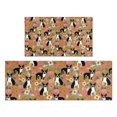 thumbnail image 1 of Boston Terrier and Flower Kitchen Rugs Sets Of 2,Anti Fatigue Kitchen Mat Rugs Non Slip Washable,Decorative Kitchen Floor Mats for Kitchen,Sink,Laundry,17"x30"+17"x47", 1 of 7