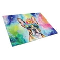 thumbnail image 1 of Boston Terrier Hippie Dawg Glass Cutting Board Large 12 in x 15 in, 1 of 5