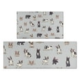 thumbnail image 1 of Boston Terrier Kitchen Rugs Sets Of 2,Anti Fatigue Kitchen Mat Rugs Non Slip Washable,Decorative Kitchen Floor Mats for Kitchen,Sink,Laundry,17"x30"+17"x47", 1 of 7