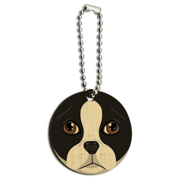 Boston Terrier Look Into My Eyes Face Pet Dog Wood Wooden Round ...