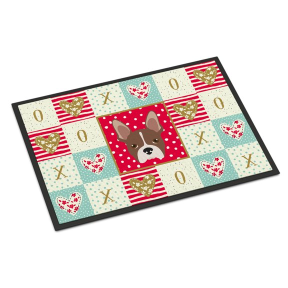 Boston Terrier Love Door Mat