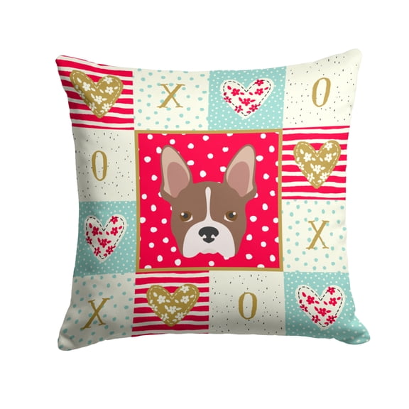 Boston Terrier Love Fabric Decorative Pillow