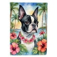 thumbnail image 1 of Boston Terrier Luau Garden Flag 11.25 in x 15.5 in, 1 of 5