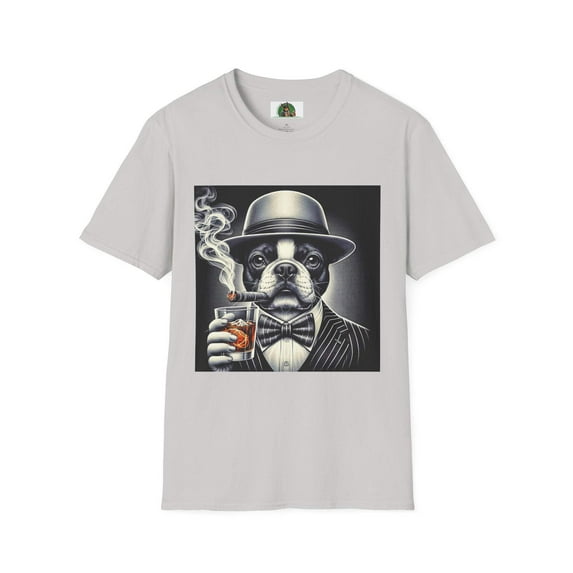 Boston Terrier Male Dog Smoking Cigar Drinking Whiskey