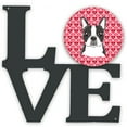 thumbnail image 1 of Boston Terrier Metal Wall Artwork LOVE, 1 of 2