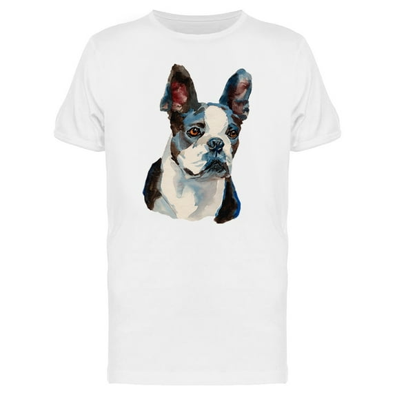 Boston Terrier Painting T-Shirt Men -Image by Shutterstock, Male XX-Large
