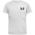 thumbnail image 1 of Boston Terrier Pocket Pet White Adult T-Shirt - 3X-Large, 1 of 1